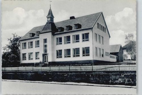 Rhüden Schule Zaun Uhr Straße