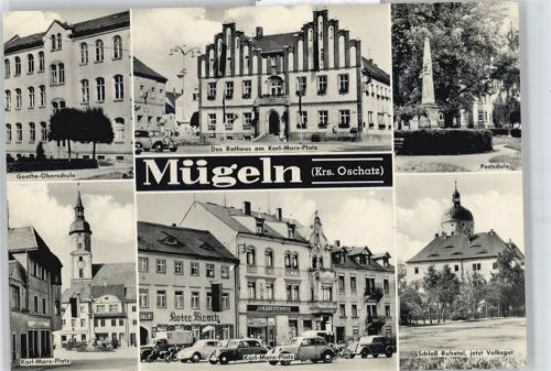 Mügeln Schloss Karl-Marx-Platz Schule Rathaus