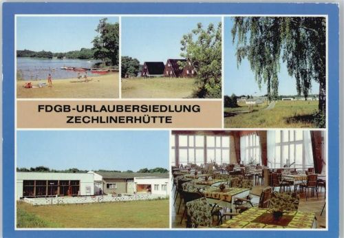 16818 O1950 Zechlinerhütte - Siedlung See Boot