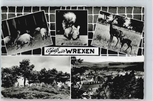 Wrexen Haus Baum Wiese Reh Schwein Eichhörnchen