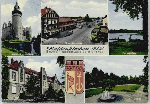 Kaldenkirchen Grenze See Schloss Wappen Springbrunnen Auto