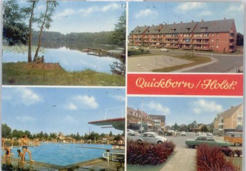 25451 W2085 Quickborn , Kr Pinneberg - See Auto Straße Haus Schwimmbad Kinder Sprungbrett