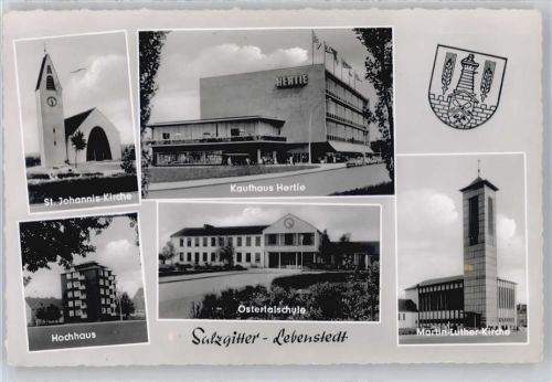 Lebenstedt Kirche, Kaufhaus Hertie, Schule