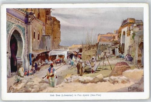 Fes Haus Tor Fußgänger