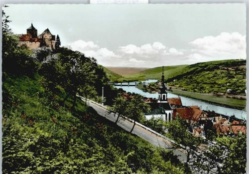 97851 W8774 Rothenfels , Unterfr - Fluss Brücke Burg