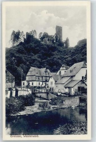 56203 W5410 Grenzau - Burg Grenzau, See, Gasthaus Zur Burg Grenzau