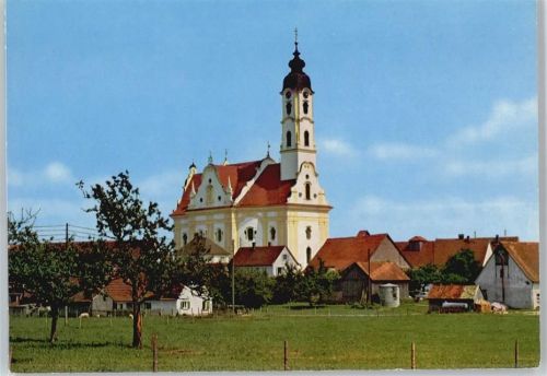Bad Schussenried Wallfahrtskirche, Dominikus Zimmermann, Fotokarte