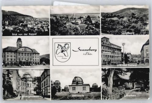 Sonneberg Rathaus, Spielzeugmuseum, Schloßberg, Sternwarte, Lutherhaus, Postamt