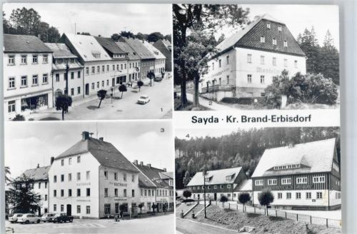 Sayda Siedlung, Rathaus, Gasthaus Mortelmühle, Jugendherberge