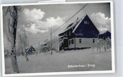 Schellerhau Winterbild, Lebensmittelhaus, Fotokarte