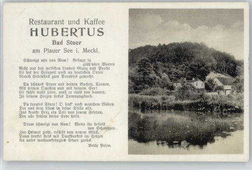 17209 O2071 Bad Stuer - Restaurant und Kaffee Hubertus am Plauer See