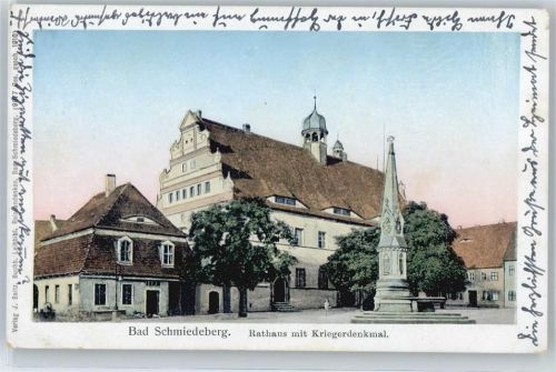 06905 O4603 Bad Schmiedeberg - Rathaus, Kriegerdenkmal