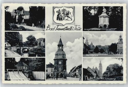 Bad Tennstedt Goethebad, Brückentor, Osthöver Turm, Schulberg, Marktplatz, Kriegerdenkmal