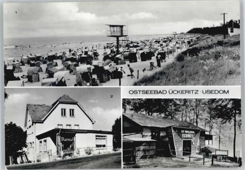 17459 O2235 Ückeritz , Usedom - Strand, Rats-Café, Café Fischerhütte