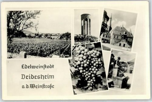 Deidesheim Kriegerdenkmal, Rathaus, Brunnen, Wein