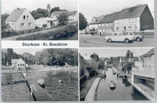 Storkow Am Markt, Schwimmbad Freibad am Storkower See, Schleuse