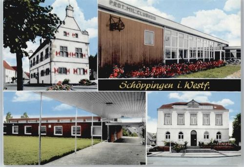Schöppingen ^Rathaus, Scjule, Amtshaus Clubhaus