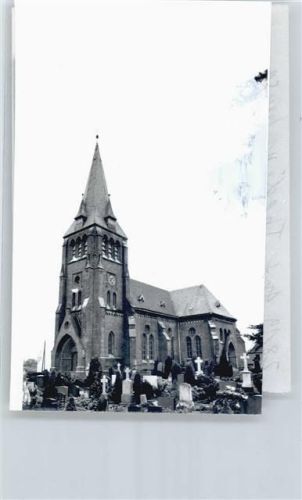Thedinghausen Foto mit Negativ, Kirche, Friedhof