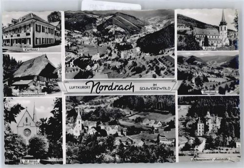 Nordrach Kurhaus, Kirche, Schwarzwald-Heilstätte, Schwarzwaldhaus