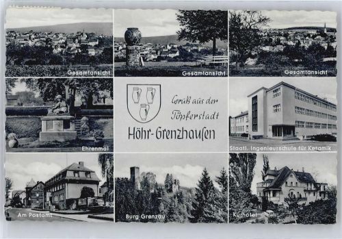Grenzau Gesamtansicht, Ehrenmal, Postamt, Burg, Kurhotel, Ingenieursschule