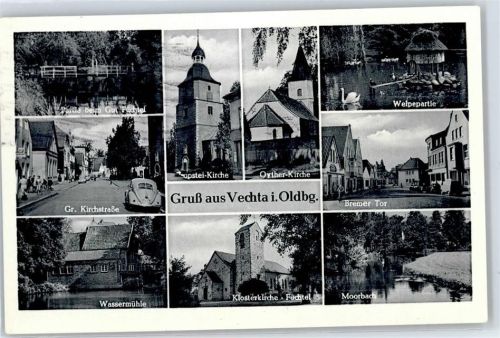 49377 W2848 Vechta - Kirchstrasse , Wassermühle , Moorbach