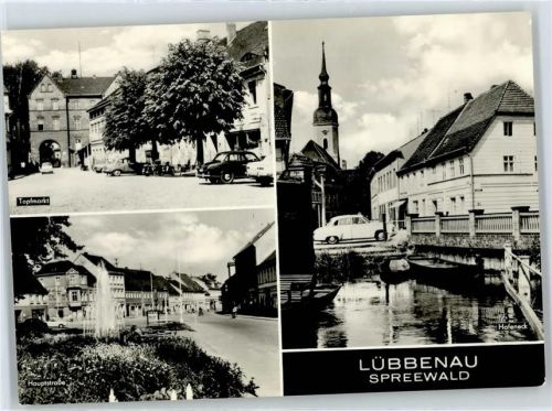 03222 O7543 Lübbenau - Topfmarkt, Hautpstraße, Hafeneck