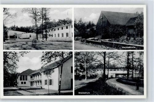 Espelkamp Kirche, Altersheim, Waldschule, Internat