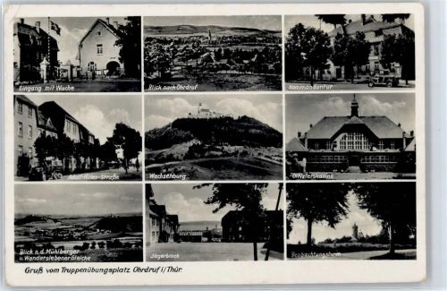 Ohrdruf WK II, Truppenübungsplatz, Wachsenburg, Blick zur Mühlberger Gleiche und Wanderslebener Gleiche