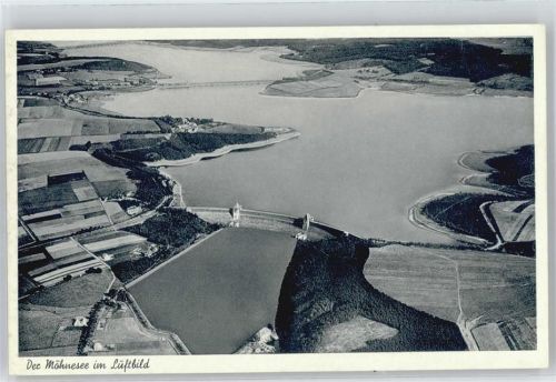Möhnesee Fliegeraufnahme, Möhnetalsperre, Sperrmauer AKU2