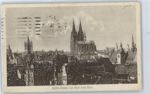 Köln Deutz 105 Blick zum Dom, Rathaus