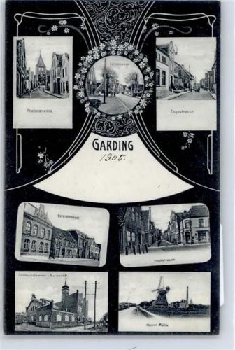 Garding Fischerstraße, Enge Straße, Osterstraße, Windmühle, Elekrizitätswerke, Marienstift