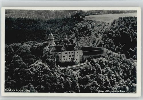 Rochsburg 1940 DJH Schloß Fliegeraufnahme Jugendherberge