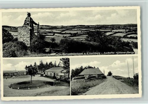 Ascheffel Bismarckdenkmal auf dem Aschberg 3-Bild-Aufnahme