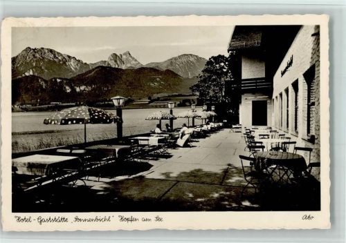 Hopfen Hotel Gaststätte Sonnenbichl Terrasse