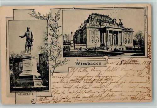 Wiesbaden 1898 Denkmal Wilhelm I.