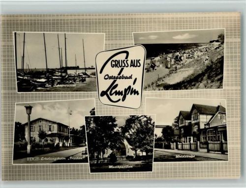 Zempin am Achterwasser FDGB-Erholungsheim Frieden Musikpavillon Waldstraße Strand Strandkörbe