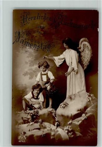 Fotoverlag R & KL Serie 4876-2 - Namenstag 1912 AK