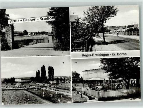 04565 O7208 Regis-Breitingen - Artur-Becker-Stadion Deutzener Straße Freibad Versorgungseinrichtung im Freibad