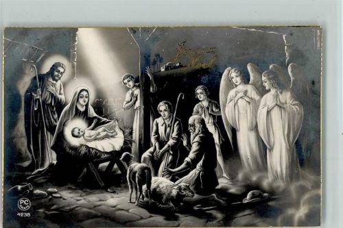 Nr. 4238 - Krippenbild Weihnachten , gute Erhaltung