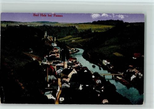 Hals Blick von oben mit Brücke ca 1914 AK Eckknick