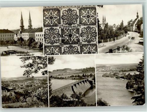 Oelsnitz Ernst-Thälmann-Platz Egerstraße Talsperre Pirk Teppich Mehrfachaufnahme