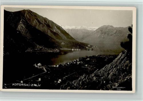 Kotor 1930 Bucht Bergpanorama