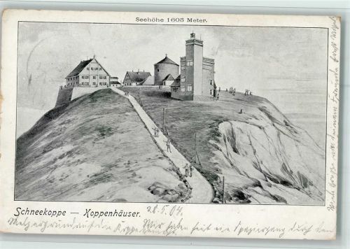 Riesengebirge 1904 Schneekoppe Koppenhäuser