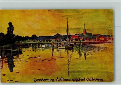 Sonderburg Abstimmungsgebiet Schleswig Hafen Segelboot