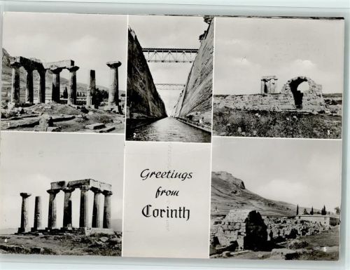 Korinth Ruine Apollo-Tempel Kanal von Korinth Ruine der Agora Mehrfachaufnahme