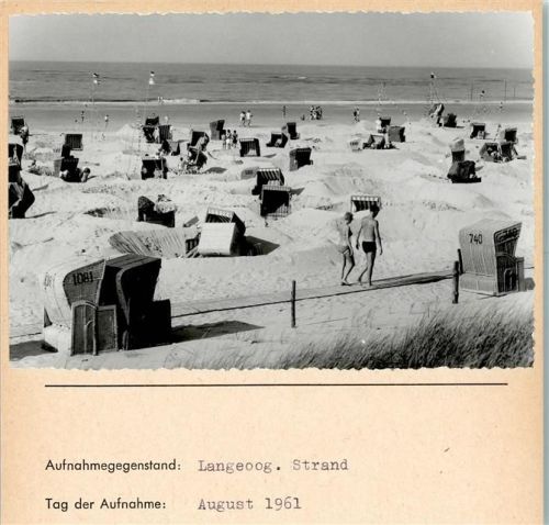 Langeoog Strand Foto montiert auf Karton