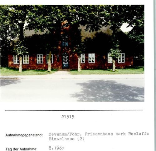 Oevenum Friesenhaus Hark Roeloffs Einzelhaus Foto montiert auf Karton