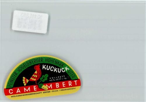 Camembert mit Kuckuck und Eichel Produktetikett