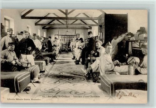 1915 Au Camp de Chalons - Interieur d`une Chambree