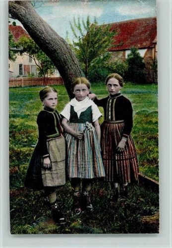 1908 Kinder in Tracht im Garten Serie 6 Nr. 154